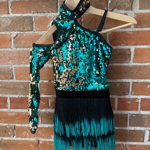 Weissman "The Party's Just Begun" Ombre Sequin + Fringe Dance Dress - Girls 7-8